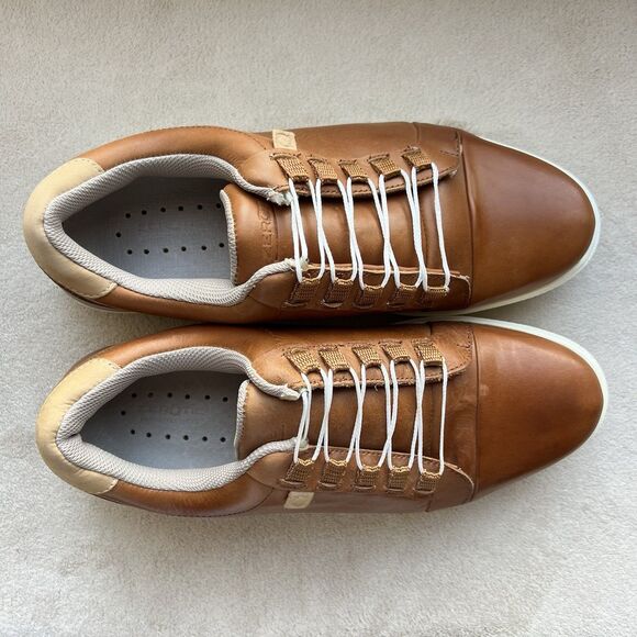 ZeroTie Backswing Blucher FG WR Brown Leather Golf Shoe Men 8.5 Hands Free - Picture 6 of 16